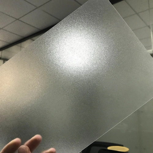 white glass sandblasting