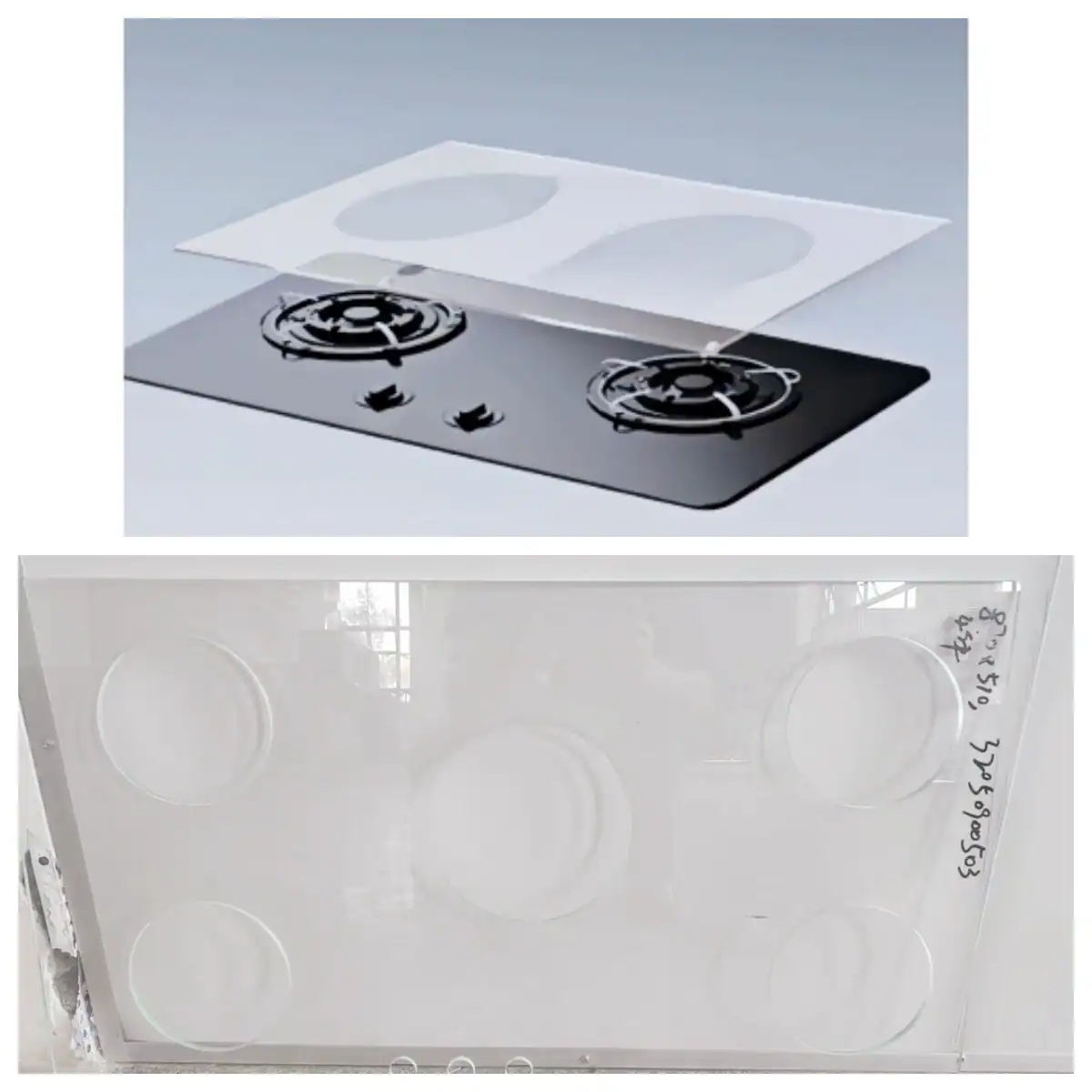gas stove glass cutting